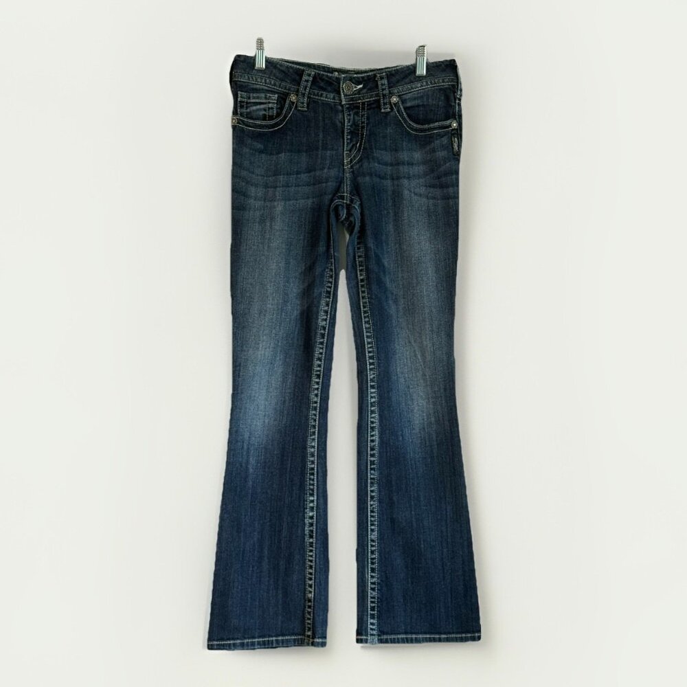 Silver Jeans Suki Mid Rise Bootcut Jeans Womens 28/32 Western Cowgirl 30x31